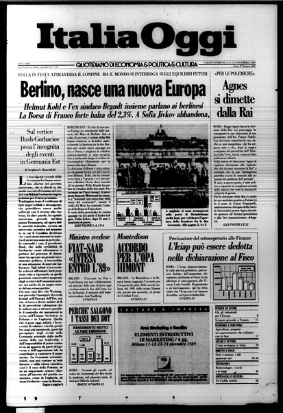 Italia oggi : quotidiano di economia finanza e politica